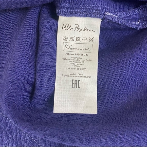 Ulla Popken Idigo Linen Blend Dress Size 20/22 - Picture 10 of 12